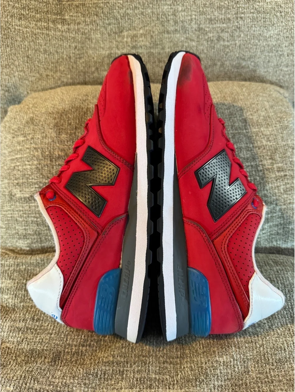 New Balance 574 'Paint Chip' Red Blue Black Men's Size 11 ML574ACC